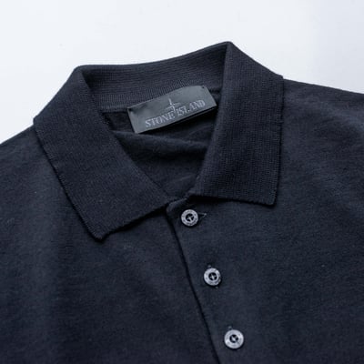 Stone Island Ghost 針織Polo衫 黑4
