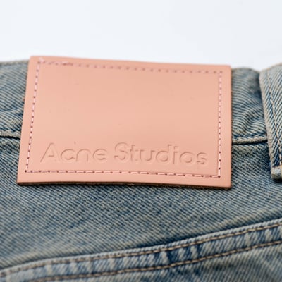 Acne Studios 2023M 超寬鬆刷色牛仔褲5