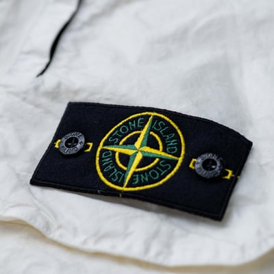 Stone Island 巴拿馬有機尼龍短袖襯衫 象牙白4