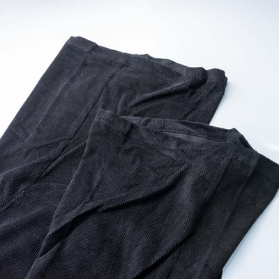 Rick Owens 主線 Cargo Bela 燈芯絨口袋寬褲 黑色6