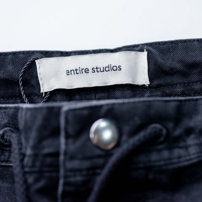 ENTIRE STUDIOS 水洗工裝寬褲 黑5