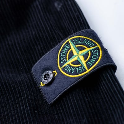 Stone Island 燈芯絨襯衫外套 黑色9
