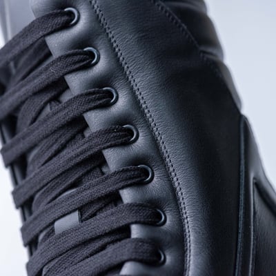 Rick Owens 主線 小牛皮 Mega Geobasket 高筒 黑色11