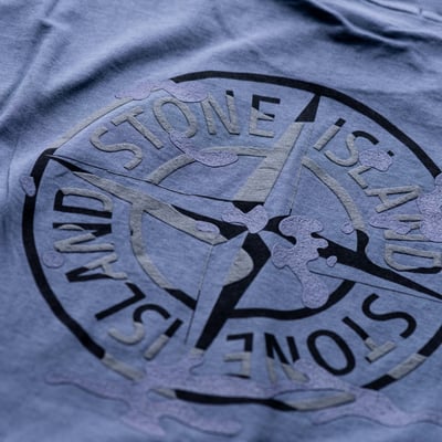 Stone Island 有機棉短袖 灰藍色7