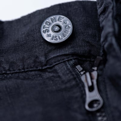 Stone Island Lino nylon Tela-tc 亞麻科技纖維短褲 黑8