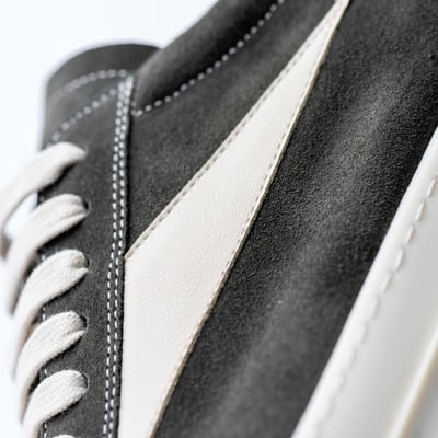 Rick Owens Vintage low 小牛皮麂皮低筒 油加利灰綠8