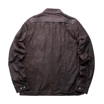 Rick Owens 主線 Brad Blister 做舊羊皮外套 深棕色2