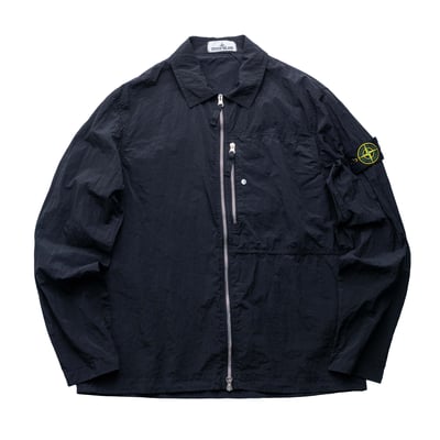 Stone Island 金屬尼龍襯衫 黑1