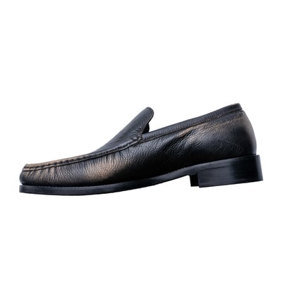 Acne Studios Boafer 皮革作舊樂福鞋 黑1