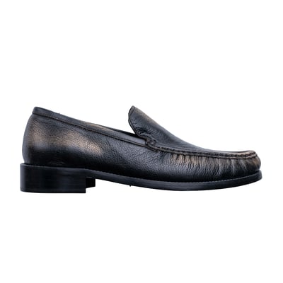 Acne Studios Boafer 皮革作舊樂福鞋 黑2
