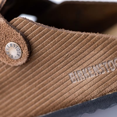 Birkenstock Boston 燈芯絨包頭拖鞋 深茶色6