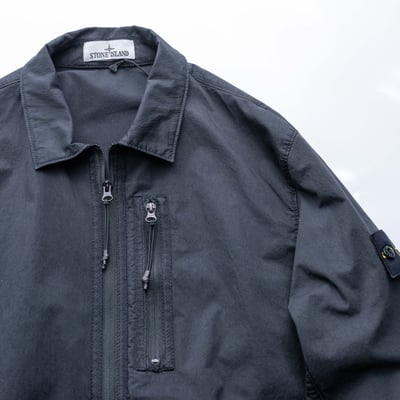 Stone Island 拉鍊襯衫外套 黑色6