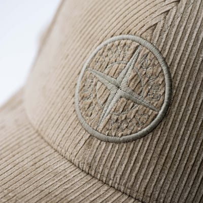 Stone Island 燈芯絨老帽 奶油色6