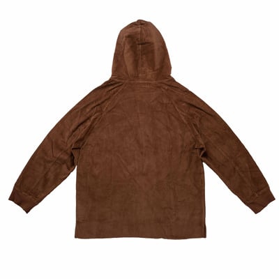 [ Drew House ]  燈絨蕊刺繡笑臉帽T 棕色2