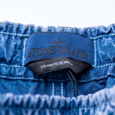Stone Island 丹寧系列 空芯纖維尼龍寬褲 靛色8