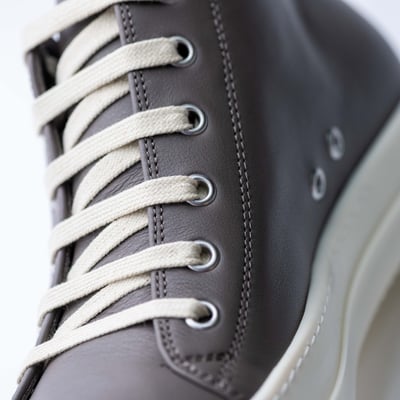 Rick Owens 主線 Ramones 白頭 小牛皮低筒 灰色7