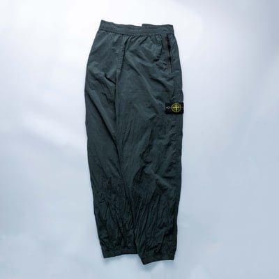 Stone Island 金屬尼龍長褲 麝香綠3