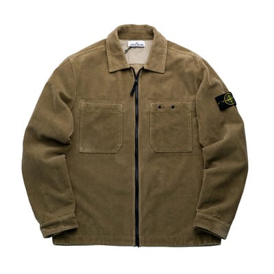 Stone Island 燈芯絨800襯衫外套 深卡其色1