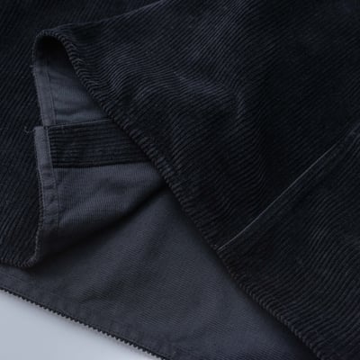 Stone Island 寬鬆壓扣燈芯絨襯衫外套 黑4