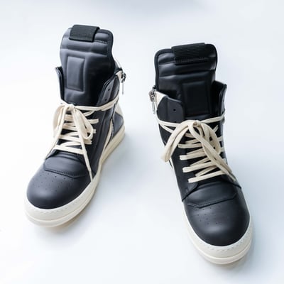 Rick Owens Geobasket 小牛皮 高筒 黑3