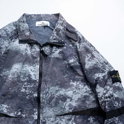 Stone Island Dissolving Grid Camual Print Jacket 格紋迷彩外套 灰色5
