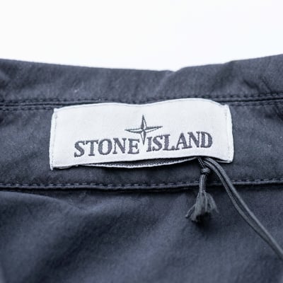 Stone Island 拉鍊襯衫外套 黑色8