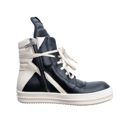 Rick Owens Geobasket 小牛皮 高筒 黑2