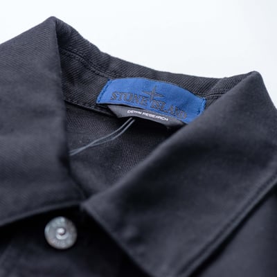 Stone Island 丹寧外套 黑4