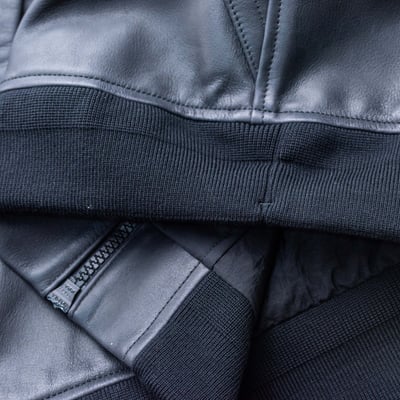 Stone Island Texture Leather 壓紋連帽皮衣 黑9