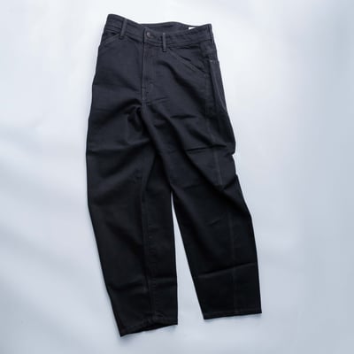 Lemaire Heavy denim 丹寧工作錐形褲 黑3
