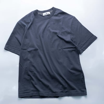 Stone Island 有機棉短袖 灰藍色3