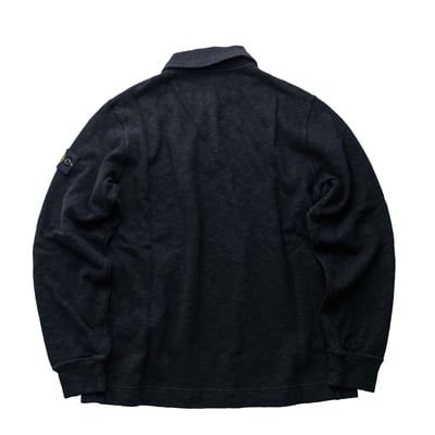 Stone Island Polo 後磅棉長袖 黑2
