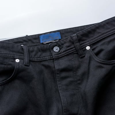Stone Island 丹寧系列 標準直筒牛仔褲 黑4