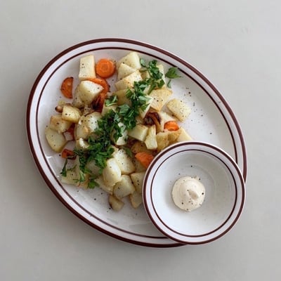 Tuxton Bahamas 棕色芝麻橢圓盤6