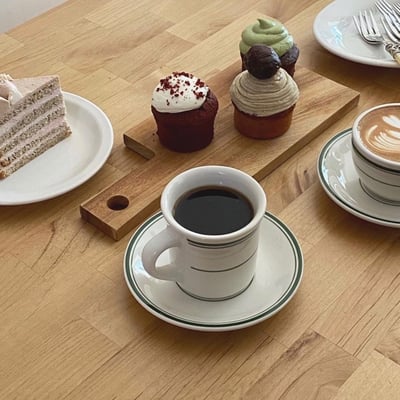 Tuxton Green bay 咖啡杯碟組7