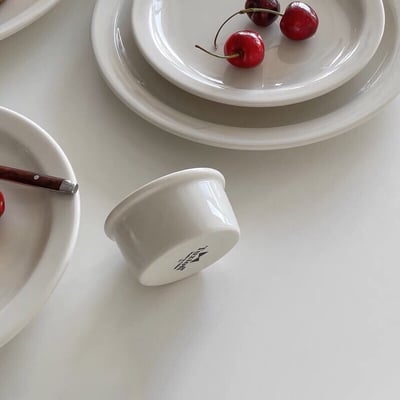 Tuxton Eggshell 乳白果醬碟8