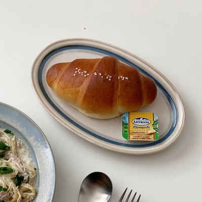 J05 [sinonshop]  日本復古線橢圓餐盤1