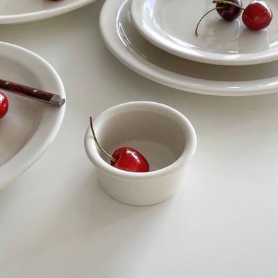 Tuxton Eggshell 乳白果醬碟10