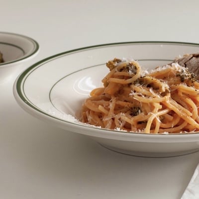 Tuxton Green Bay Rim Soup 義大利麵深盤3