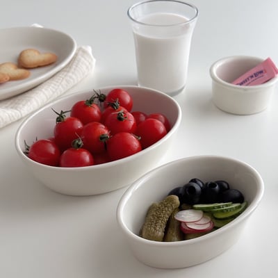 Tuxton Eggshell Oval Baker Dish / Bowl 橢圓深碗6