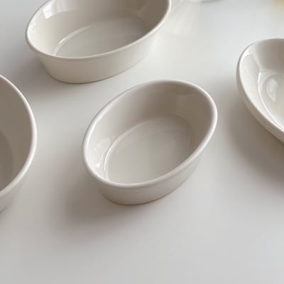 Tuxton Eggshell Oval Baker Dish / Bowl 橢圓深碗8