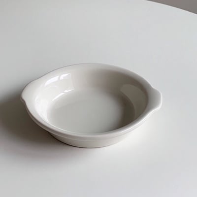 Tuxton Eggshell 乳白雙耳焗烤盤6