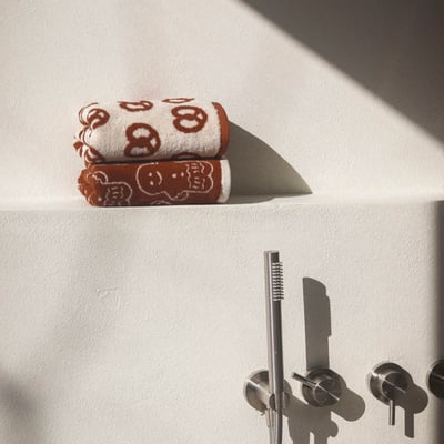 熱賣破百條 MAISON DE COTON 焦糖色 扭結麵包毛巾3