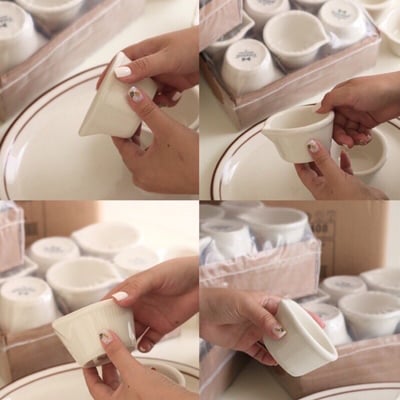 Tuxton Eggshell 果醬碟10