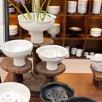 Korea 白色花花小盆栽1