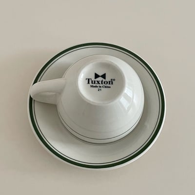 Tuxton Green bay 咖啡杯碟組6
