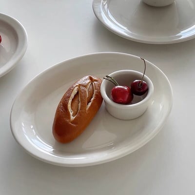 Tuxton Eggshell 乳白果醬碟3