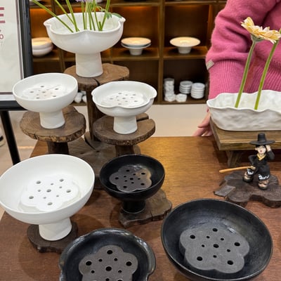 Korea 白色花花小盆栽4