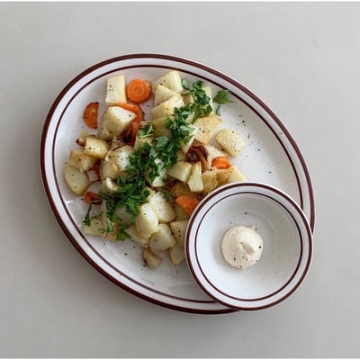 Tuxton Bahamas 棕色芝麻橢圓盤12