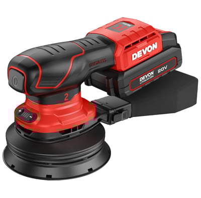 【大有DEVON】20V鋰電無刷砂紙機(圓砂)|21011
